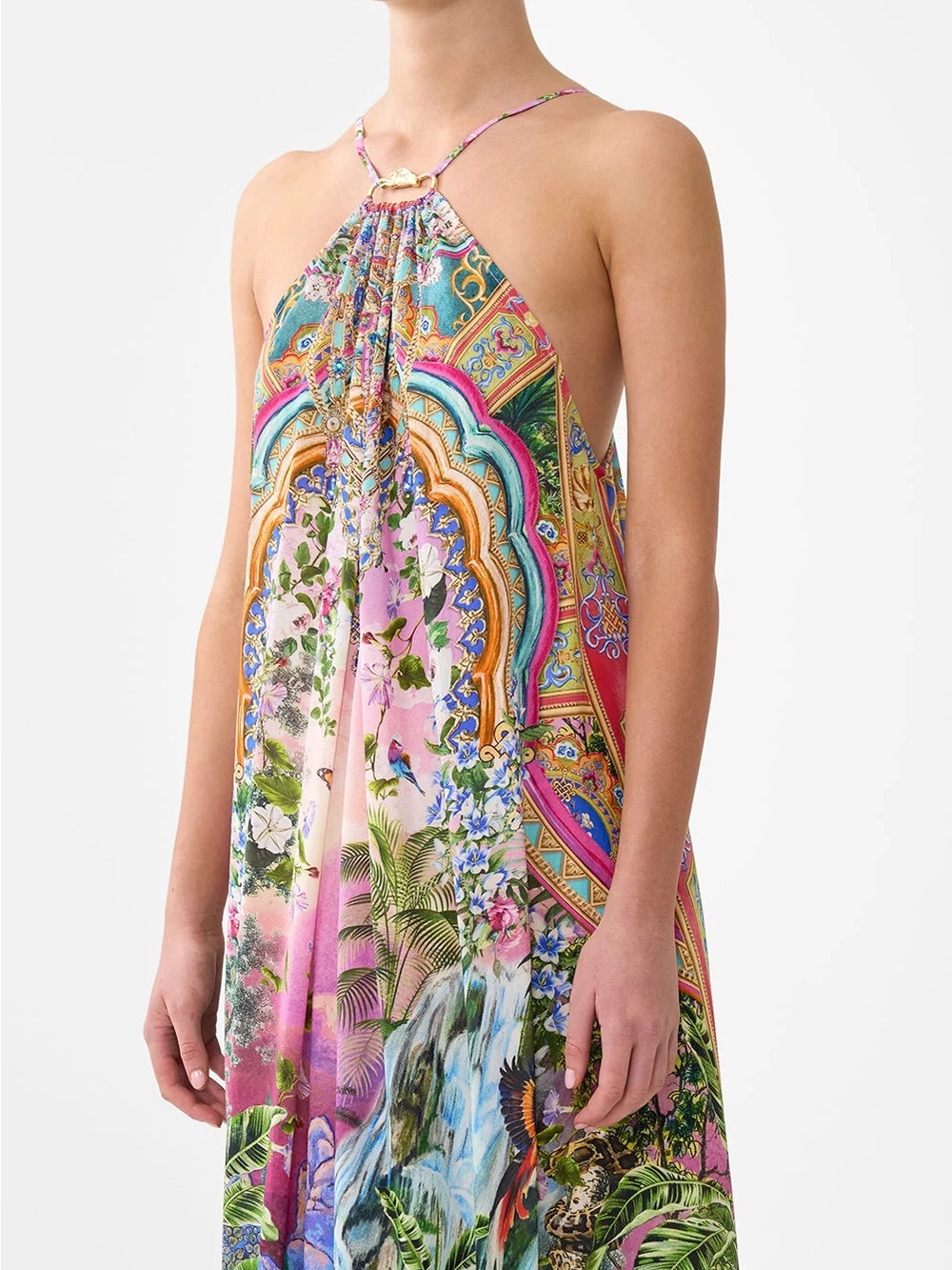 Camilla Turkish Delight Silk Hardware Maxi Dress Small NWT - Picture 2 of 6